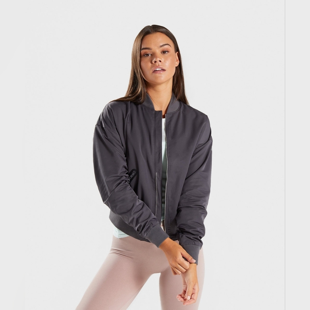 Gymshark Women's 'The Bomber Jacket' In Charcoal - Size S